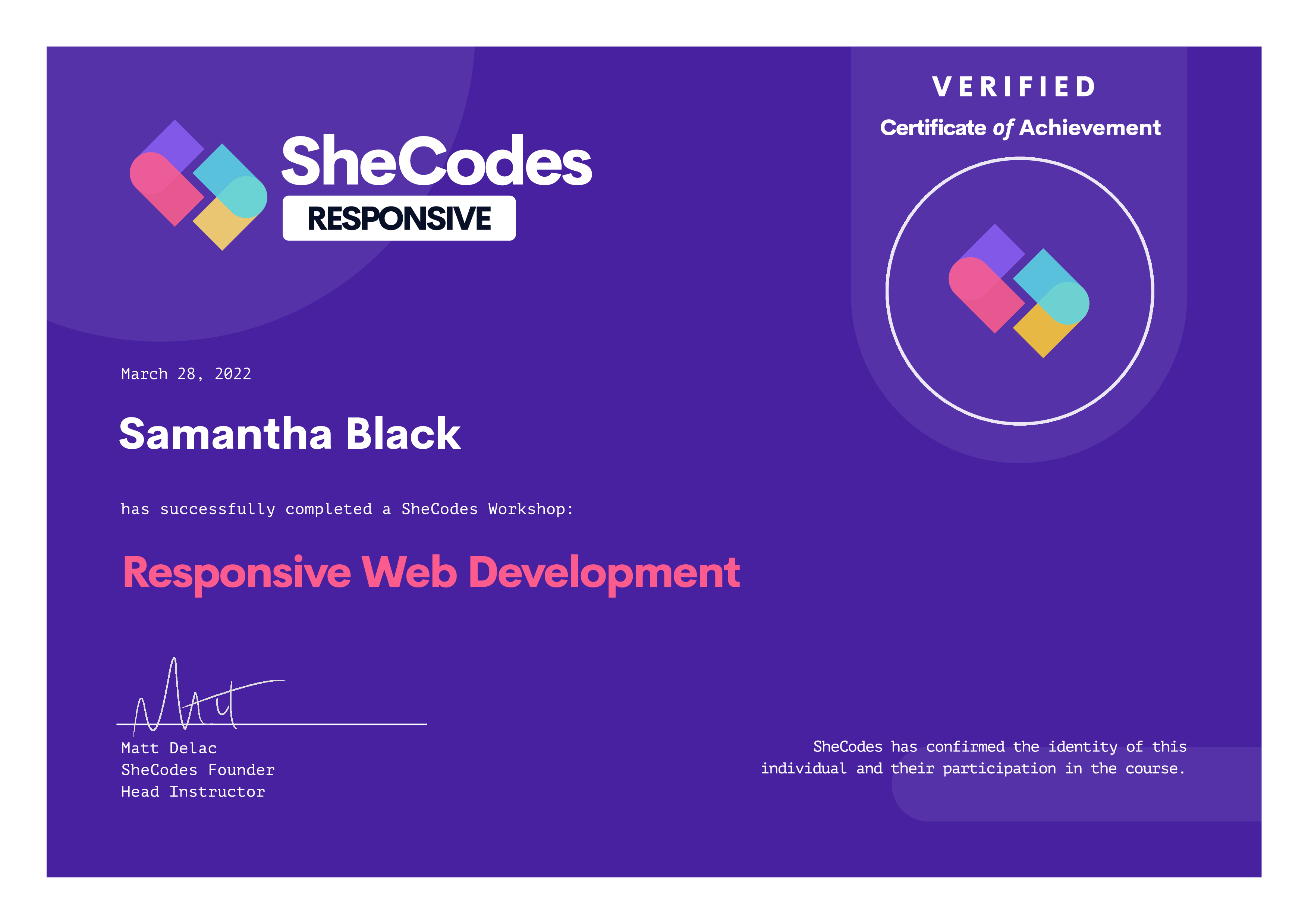 Responsive Web Development Certification